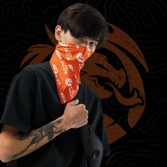 Orange and White Bandana